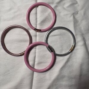 4 Budhagirl brackets one gold, one silver and 2 pink